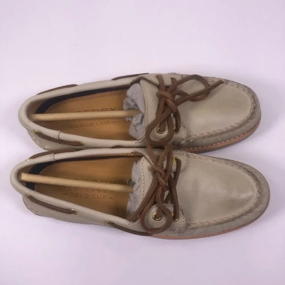 Sperry Top-Sider Gold Cup Ivory Boat Shoes - Picture 6 of 8